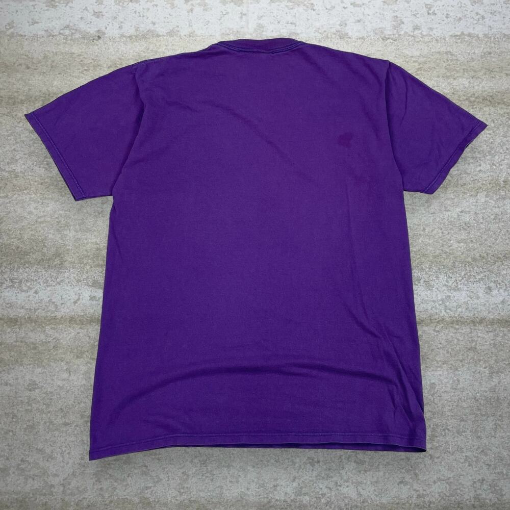 Vintage 90s Disney Shirt Mens M Purple Mickey Mouse Cotton Short Sleeve - Picture 2 of 5